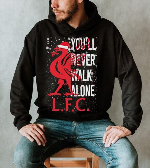 Mascot Hat Santa You’ll never Walk Alone LFC Liverpool Merry Christmas Shirt