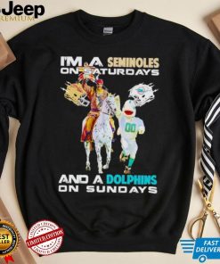 Mascot I’m a Seminoles on Saturdays and a Dolphins on Sundays shirt