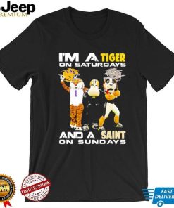 Mascot I’m a Tiger on Saturdays and a Saint on Sundays shirt