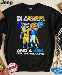 Mascot I’m a Wolverines on Saturdays and a Lions on Sundays shirt