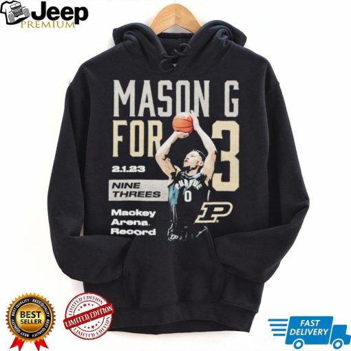 Mason G For 3 Nine Threes Purdue basketball shirt