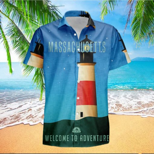 Massachusetts Retro Style Travel Summer 3D Hawaiian Shirt Gift For Men And Women Fans