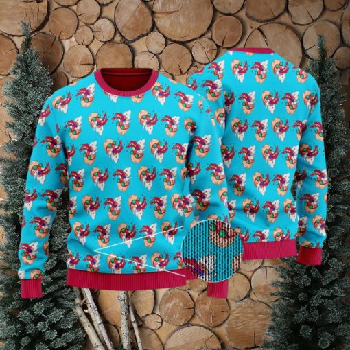 Master Roshi Nosebleed Pattern DBZ Ugly Sweater