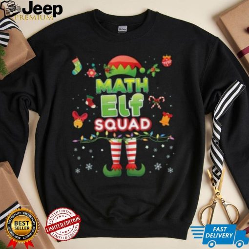 Math Elf Squad Christmas Light Suit Student Teacher Merry Unisex Shirt