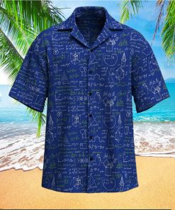 Math Geometry Cube Formula Hawaiian Shirt