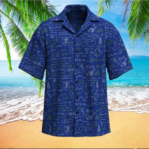 Math Geometry Cube Formula Hawaiian Shirt