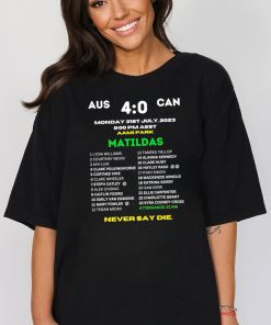 Matildas FIFA WWC 2023 Australia vs Canada Commemorative player list shirt