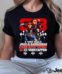 Max Verstappen 3 times world champion signature shirt