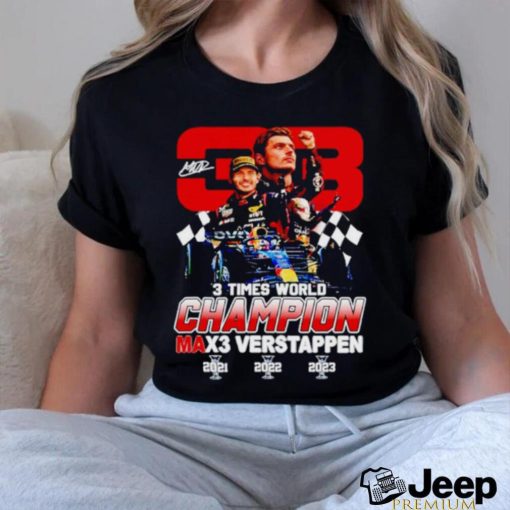 Max Verstappen 3 times world champion signature shirt