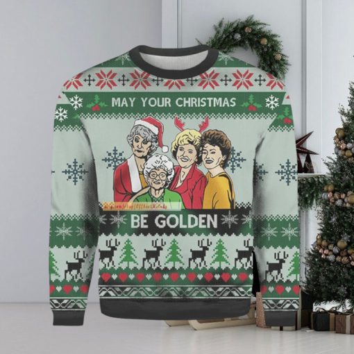 May Your Be Golden Girls Knitted 3D Sweater For Christmas