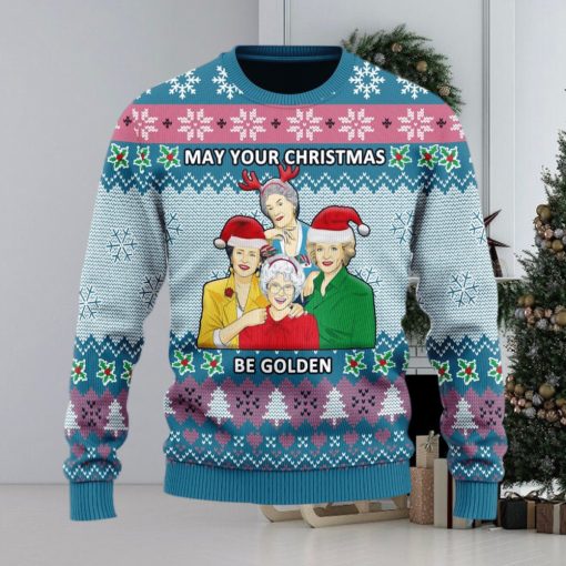 May Your Christmas Be Golden Ugly Christmas Sweater Christmas Gift For Men And Women