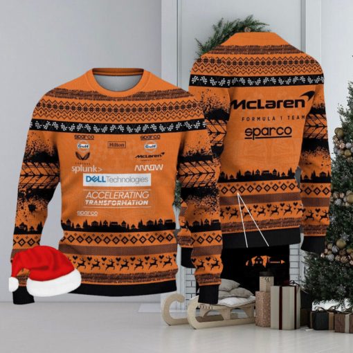 McLaren Formula 1 Team Kintted Christmas 3D Sweater For Men And Women