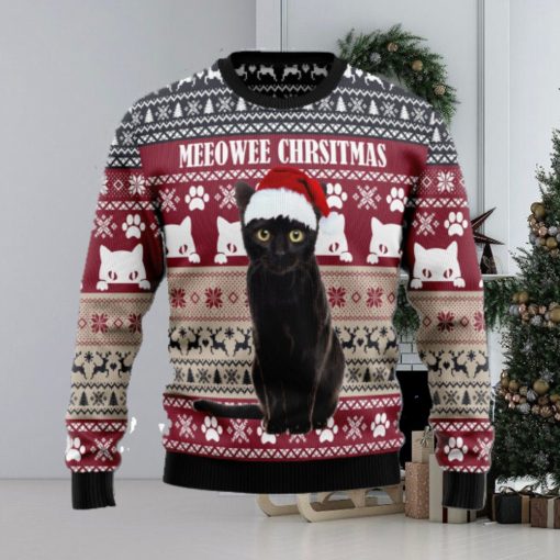 Meeowee Christmas Cat Symbol Pattern Christmas 3D Sweater