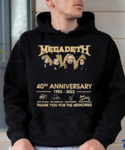 Megadeth 40th anniversary 1983 2023 thank you for the memories signatures shirt