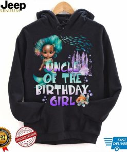 Melanin Birthday Girl Mermaid Uncle Of The Birthday Girl T Shirt