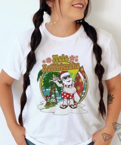 Mele Kalikimaka Surfer Santa Christmas Shirt