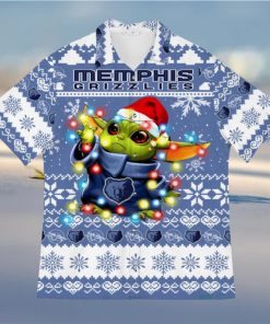 Memphis Grizzlies Baby Yoda Star Wars Christmas Hawaiian Shirt