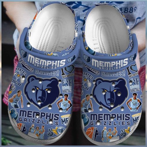 Memphis Grizzlies NBA Basketball Crocs Clog Shoes Comfort and Adults