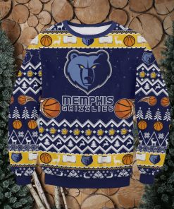 Memphis Grizzlies Ugly Xmas Wool Knitted Sweater