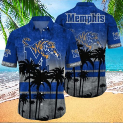 Memphis Tigers Logo Coconut Tropical Hawaiian Shirt Beach Gift For Fans