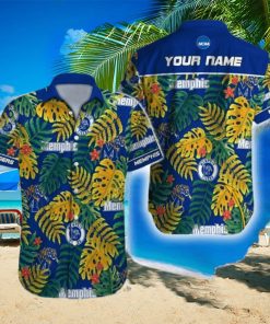 Memphis Tigers NCAA Hawaiian Shirt Custom Name Leaf Colors For Men And Women