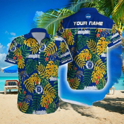 Memphis Tigers NCAA Hawaiian Shirt Custom Name Leaf Colors For Men And Women