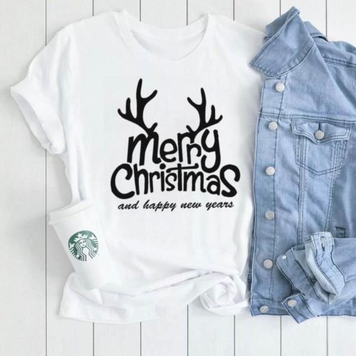 Men Women Gift T Shirt, Merry Christmas And Happy New Year