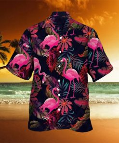 Men s Botanical Flamingo Hawaiian T Shirt