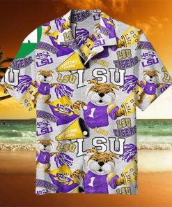 Men s LSU Louisiana State University With Mascots Summer Hawaiian Shirt