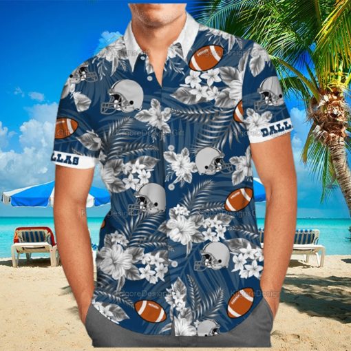 Men s NFL Dallas Cowboys Hawaiian Shirts Tropical Summer Beach Shirt