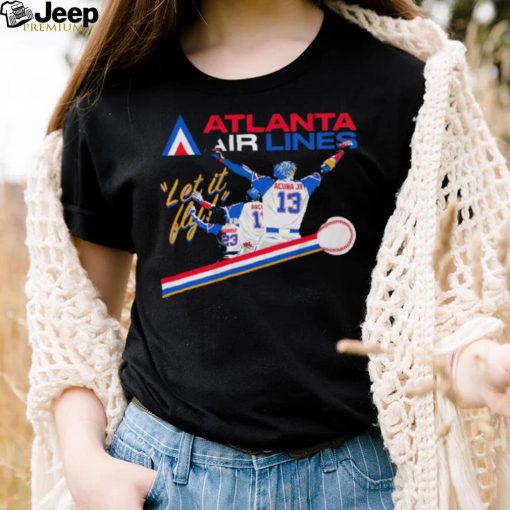 Men’s Atlanta Airlines let it fly Michael Harris shirt