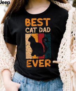 Mens Best Cat Dad Ever Funny Daddy Father Day Plus Size Shirt