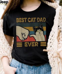 Mens Best Cat Dad Ever Funny Middle Finger Cat Daddy Men Unisex Shirt