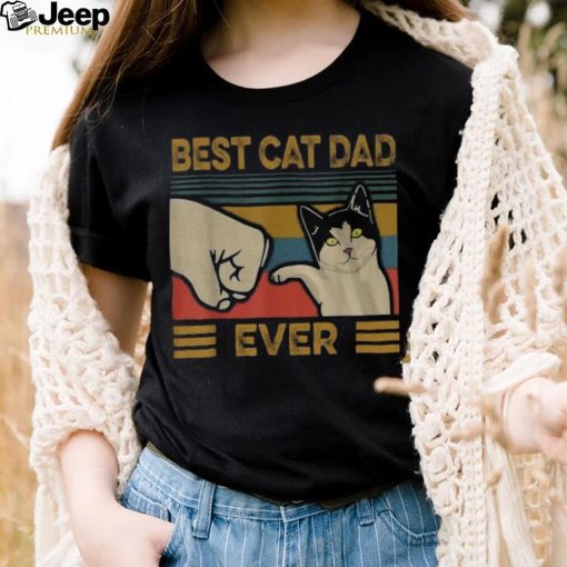 Mens Best Cat Dad Ever Funny Middle Finger Cat Daddy Men Unisex Shirt