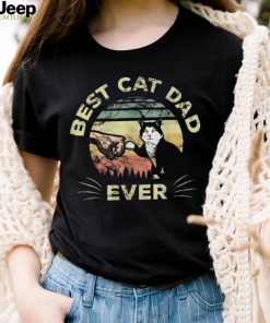 Mens Best Cat Dad Ever Kitten Enthusiast Feline Lover Father Shirt