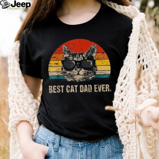 Mens Best Cat Dad Ever Paw Fist Bump Unisex Shirt