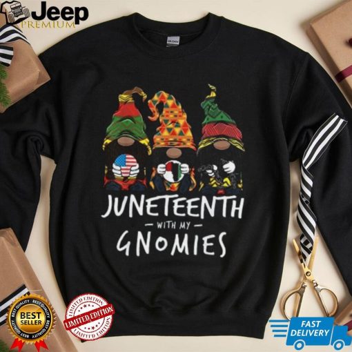 Mens Black Gnomes Juneteenth with my Gnomies for Black History T Shirt