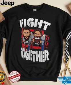 Men's Black Sami Zayn & Kevin Owens Fight Together T Shirt