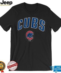 Men's Chicago Cubs Profile Heather Charcoal Big & Tall Arch Over Logo shirt