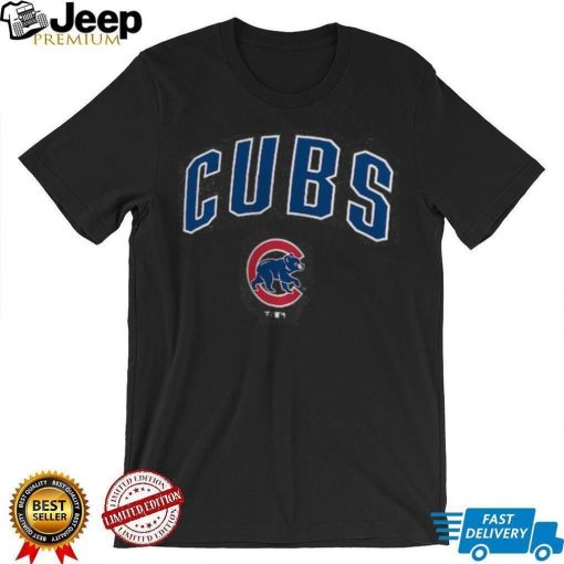 Men’s Chicago Cubs Profile Heather Charcoal Big & Tall Arch Over Logo shirt