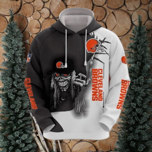 Mens Cleveland Browns 3D Hoodie Ultra Death Graphic Gift