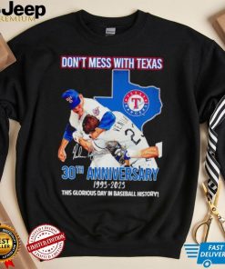 Men’s Don’t mess with Texas 30th anniversary 1993 2023 this glorious day in baseball history shirt