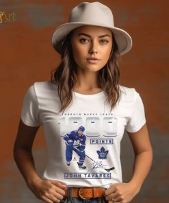 Men's Fanatics Branded John Tavares White Toronto Maple Leafs 1,000 Career Points T Shirt