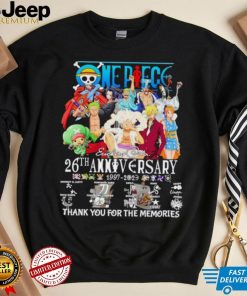 Men’s One Piece 26th anniversary 1997 2023 thank you for the memories shirt