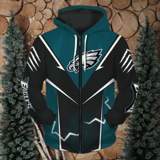 Mens Philadelphia Eagles 3D Graphic Hoodie