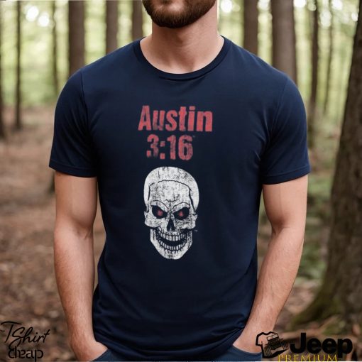 Men’s Ripple Junction Heather Charcoal Stone Cold Steve Austin Red Eye Skull T Shirt