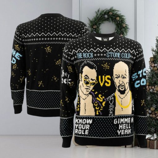 Men’s Ripple Junction The Rock vs Stone Cold Steve Austin Ugly Holiday Sweater