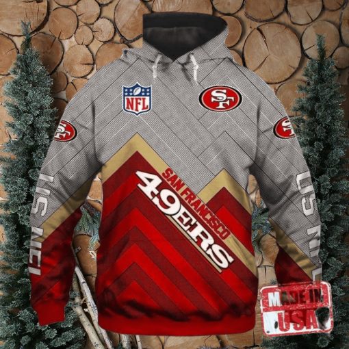 Mens San Francisco 49ers Luxury Pullover 3D Hoodie