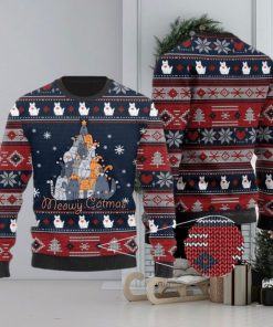 Meowy Catmas 3D Printed Ugly Christmas Sweater