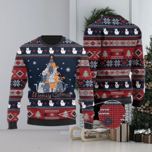 Meowy Catmas 3D Printed Ugly Christmas Sweater